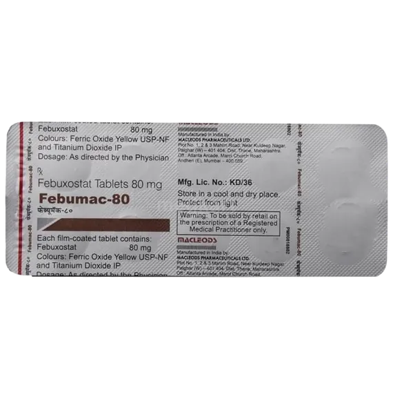 febumac 80mg tablet 10's